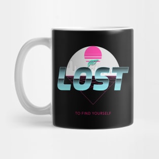 Get lost to find yourself 80s aesthetic Mug